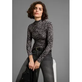 LAURA SCOTT Longsleeve in modischem Leoparden-Print - NEUE KOLLEKTION, Gr. 46, grau-gemustert, , 29370617-46