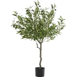 Tectake Künstlicher Olivenbaum Grün 120 cm