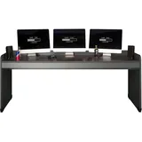 Stella Trading Kellon Gamingdesk graphit - Gamingschreibtisch Computertisch rollbar, Jugendzimmerschreibtisch 204 x 84,5 x72 cm