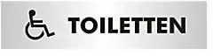 Seco Schild Barrierefreie Toilette Zum Ankleben Aluminium 4,5 x 19 cm GOF117