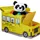 Relaxdays Sitzbox Kinder, Staubox mit Deckel, Spielzeug, faltbar, Schulbus, Stauraum, Jungen & Mädchen, 50 Liter, gelb, School Bus