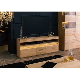 Massivmoebel24 CARDIFF TV-Board 165x44x63 cm Beige/Massivholz