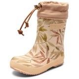 Bisgaard Unisex Kinder Thermo Rain Boot, Beige Leaves, 27 EU