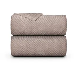 Bestlivings Kuscheldecke 150x200cm "Cashmere Soft-Touch" - Popcorn 150x200cm Sandgrau