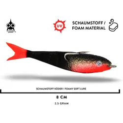 Gummiköder - Spongy One - 2.5g - UV Black SCHWARZ|ROT NO SIZE