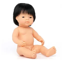 miniland dolls Babypuppe asiatischer Junge ohne Kleidung