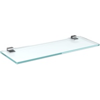 bijon Glasregal Glasablage Wandregal Glas Bad-Regal Glas Badezimmer Regal Badablage Ablageregal - 8mm Hartglas, 30 x 20 cm, Milchglas + Halterung G - Edelstahl Optik