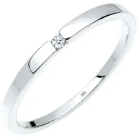 Elli DIAMONDS Ring Damen Verlobungsring Klassiker mit Diamant (0.015 ct.) in 925 Sterling Silber