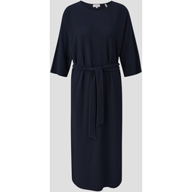 s.Oliver - Plissiertes Kleid mit Bindegürtel, Damen, blau