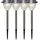 Star Trading Solarleuchte Edelstahl 28,0 cm 4er Set silber