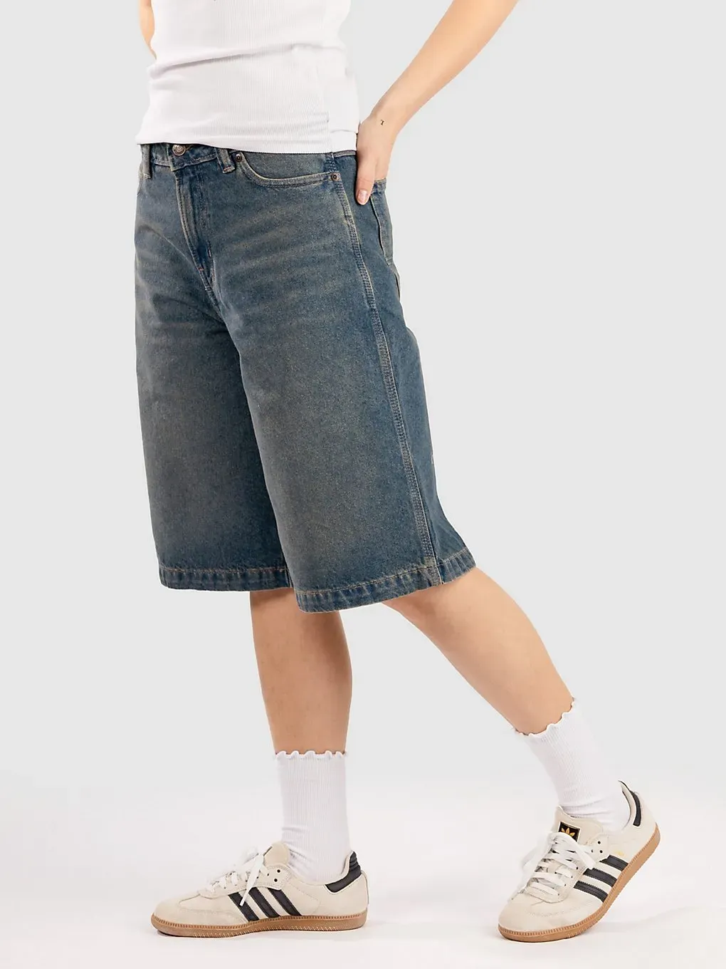 Dickies 957 13 Inch Denim Shorts khaki tntd blue Gr. 27