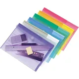 djois Dokumententasche A4 Blau/Gelb/Lila/Grün/Transparent/Rosa 12 St.