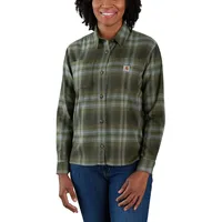 CARHARTT Midweight Flannel L/S 105574" - Dunkelgrün (G72) -