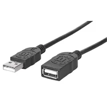 Manhattan USB-A auf USB-A 1,8 m Schwarz