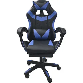 Hti-Living Gaming-Stuhl Racing-Design Schwarz-Blau