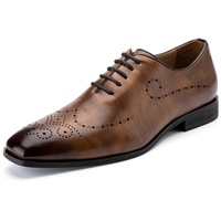 MEIJIANA Oxford Schuhe Herren Business Schuhe Leder Elegante Herren Anzugschuhe Sommer Schnürhalbschuhe, Braun-6, 44 EU (11 UK) - 44 EU