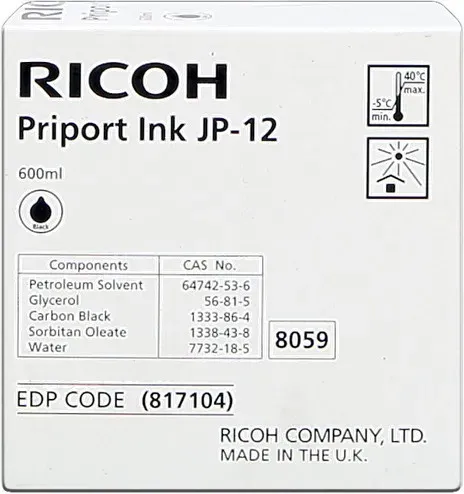 Original Ricoh JP-12 817104 schwarz für DX 3243 JP 1030 1210 1215 1225 1230 1...