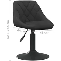 vidaXL Esszimmerstuhl Schwarz Samt