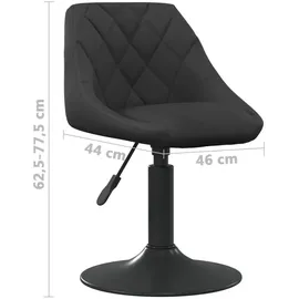 vidaXL Esszimmerstuhl Schwarz Samt