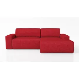 mebloland Ecksofa TOTI mit Schlaffunktion. Farbe: Rot 13. - Rot