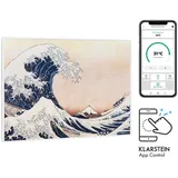 Klarstein Infrarotheizung mit Thermostat, 500W Elektroheizung, Smart Home Bild-Infrarotheizung zur Wandmontage, IR mit IoT/WiFi App-Control, Feucht... - Bunt