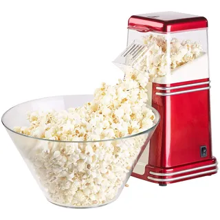 Rosenstein & Söhne Popcornmaschine Heißluft: XL-Heißluft-Popcorn-Maschine für bis zu 100 g Mais, 1.200 Watt