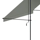 Wasabi - Klemmmarkise 300cm Cityline Grau - Verstellbare Markise ohne Bohren - Sonnensegel UV Schutz Sonnenschutz - Klemmmarkise für Outdoor