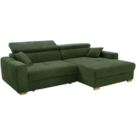 Jockenhöfer Eckcouch Polyester L-Form 3-Sitzer Grün