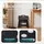 VOUNOT VOUNOT® Klapphocker Faltbar Rutschfester Tritthocker mit Tragegriff 32 x 25 x 22 cm Schwarz