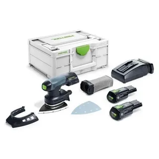 Festool Akku-Deltaschleifer DTSC 400 3,1 I-Plus 2x Akku 18V 3,1Ah Lader 576365