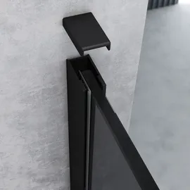 mai & mai Walk-In Dusche 90 x 200 cm Schwarz ESG-Sicherheitsglas 8mm BRAM3