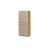 Möbel Kraft Mehrzweckschrank creme ¦ Maße (cm): B: 86 H: 193 T: 37