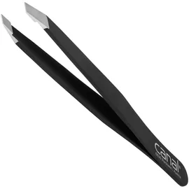 Canal Instrumente Canal Haarpinzette schräg schwarz rostfrei 95 mm