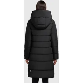 khujo Damen Langer Wintermantel mit Kapuze Jilias5-YM Black Gr. M - M