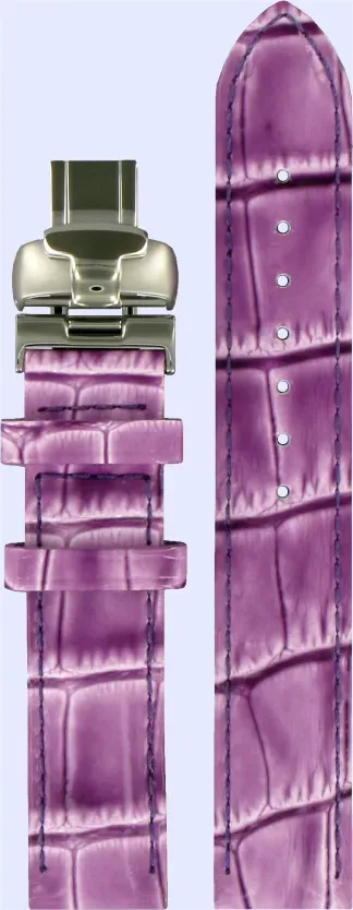 Tissot Leder Dressport Lederband Violett 16/16mm T600033267 - alligator-prägung,rind,violett