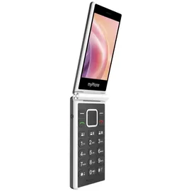 myPhone Tango 2 LTE Klapphandy für Senioren ohne Vertrag, 4G Seniorenhandy mit Zwei Displays, großen Tasten, Ladestation, SOS-Taste, Dual SIM