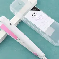 Mini-haarglätter, Tragbar, Elektrischer Dampfhaarglätter Mit Led-temperaturanzeige, Luxuriöses Geschenk Für Mädchen, Weiß