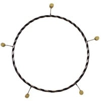 Hoopomania Hula-Hoop-Reifen Feuer Hula Hoop Reifen, 100cm, 5 Fackeln, 20mm (5-tlg) schwarz 20mm | Ø 100 cm