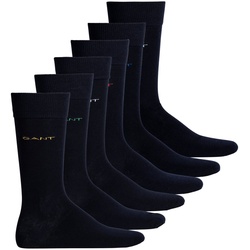 GANT Herren Socken, 6er Pack - D1. Soft Cotton Socks, Strümpfe, Logo, einfarbig Blau 40-42