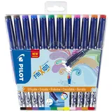 Pilot Pen PILOT FriXion, 12er Etui (schwarz, blau, rot, grün, hellgrün, hellblau, pink, violett,, hellrosa, orange, gelb, braun)