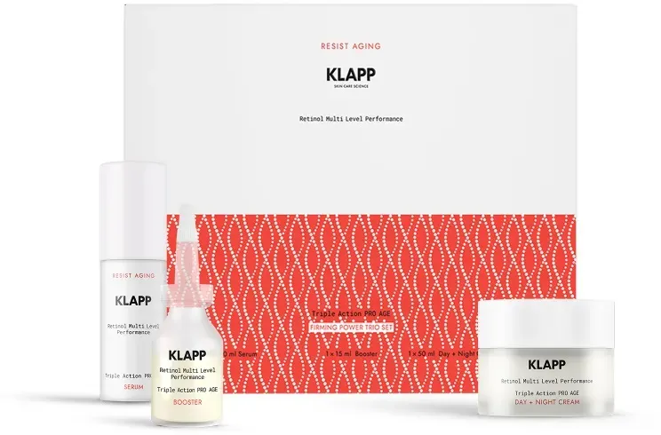 Klapp RESIST AGING Retinol Triple Action PRO AGE Firming Power Trio Set