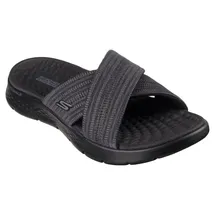 SKECHERS Go Walk Flex Sandal - Impressed Damen Cross Slide-Sandale Schwarz (Black/Grey), 141420-BKGY - Schwarz - 38