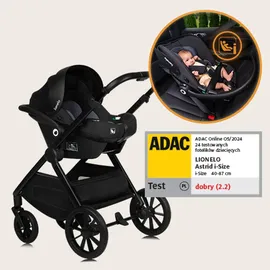 lionelo Layla 3-in-1 Kombikinderwagen Black Onyx