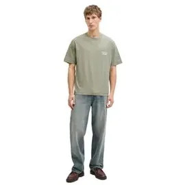 Jack & Jones PlusSize Jack & Jones Herren Rundhals T-Shirt JORNORREBRO TYPO TEE SS CREW NECK Relaxed Fit 12282898 Grüngrass Ss 26 5XL