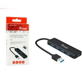 Equip 4-Port-USB-3.2 Gen 1-Hub und Adapter für USB-C