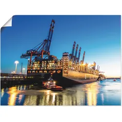 Artland Wandbild »Hamburg Hafen«, Deutschland, (1 St.), als Leinwandbild, Poster in verschied. Größen Artland Farbe Bild(er): naturfarben
