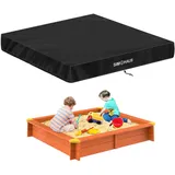 SIMPHAUS Sandkasten Abdeckung 140x140x20cm Atmungsaktiv Abdeckplane Sandkasten Hülle Wasserdicht Sandkastenabdeckung Sandkastenplane Schutzhülle für Sandkasten,Pool,Winddicht,Staubdicht 420D Oxford