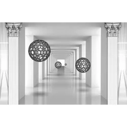 Fototapete PAPERMOON "3D ABSTRAKT PASSAGE SKULPTUREN", bunt, B:3,50m L:2,60m, Vlies, Tapeten