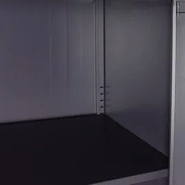 Mendler HWC-H17 Aktenschrank 185 x 90 x 40 cm dunkelgrau