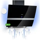 Klarstein Deckenhaube Clara Serie TK15-Clara-60BK Clara, Abzugshaube kopffrei Abluft Umluft Haube Wand schwarz